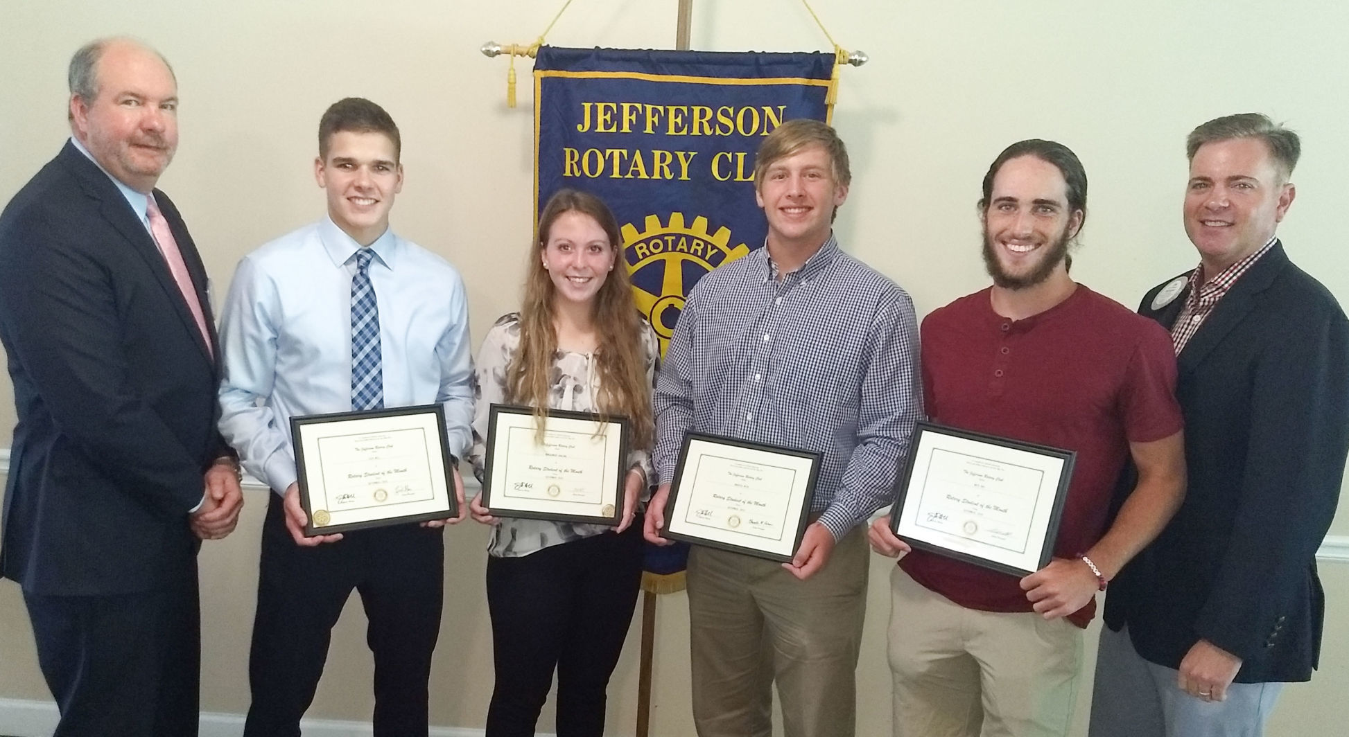 Rotarians honor students of the month for September